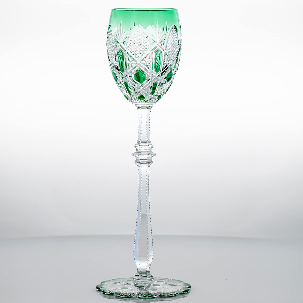 Set of 4 Multicolor Baccarat Crystal Tsar Glasses, France