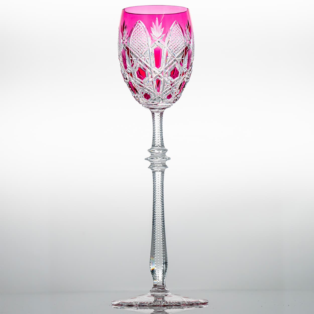 Set of 4 Multicolor Baccarat Crystal Tsar Glasses, France