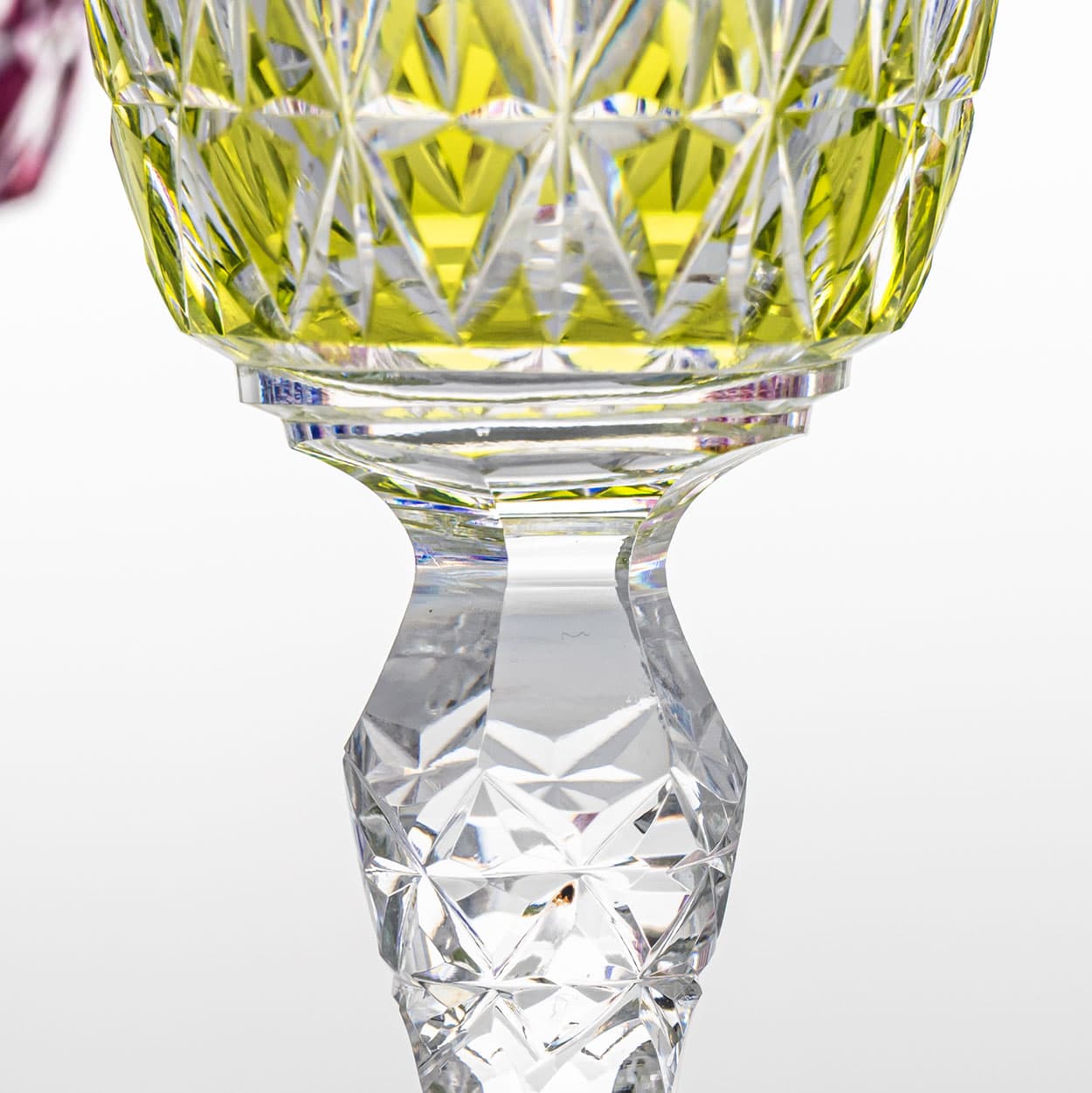 Set of 6 Multicolor Baccarat Crystal Glasses, France