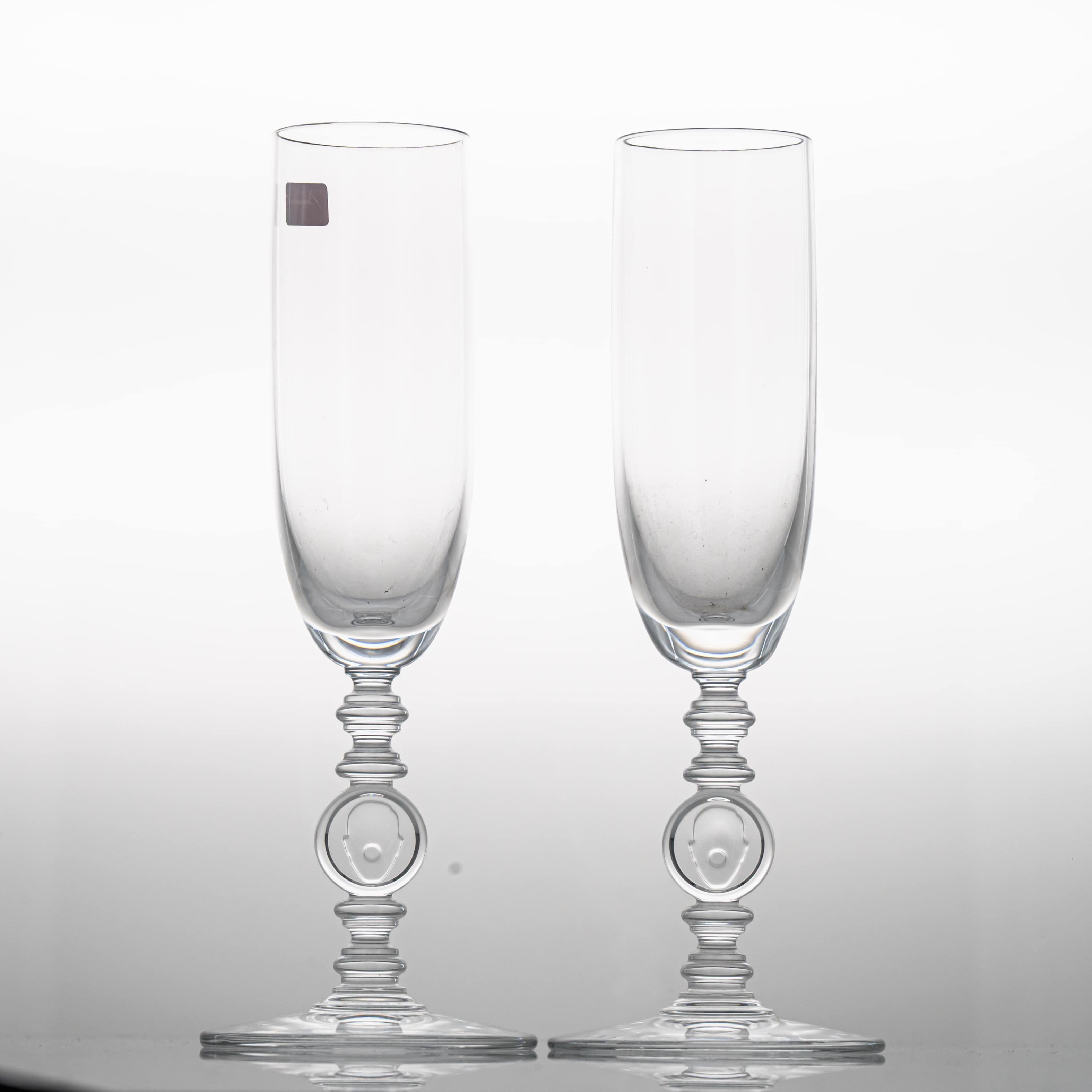 Pair of 2 Baccarat Crystal Glasses, Marcel Wanders, France