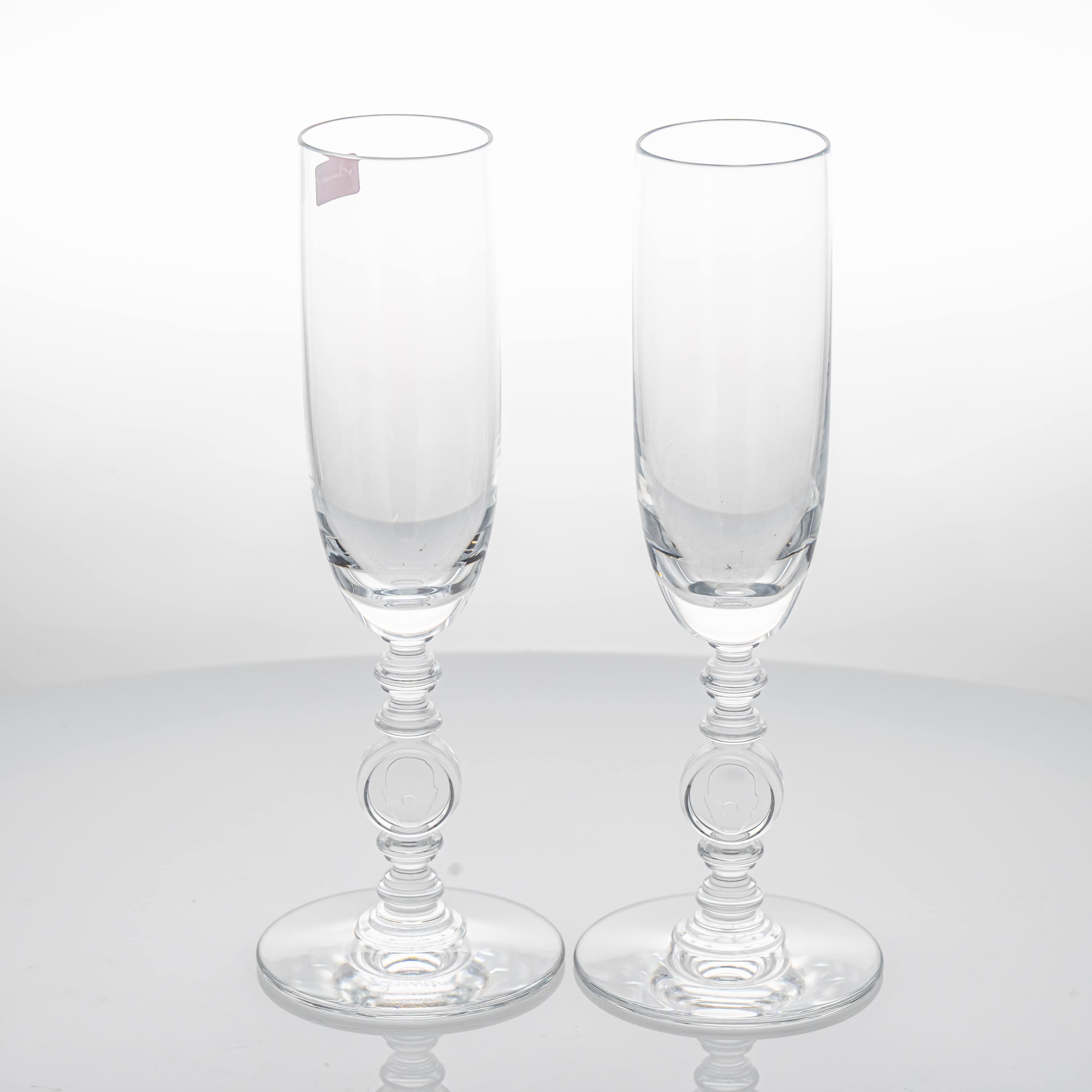 Pair of 2 Baccarat Crystal Glasses, Marcel Wanders, France