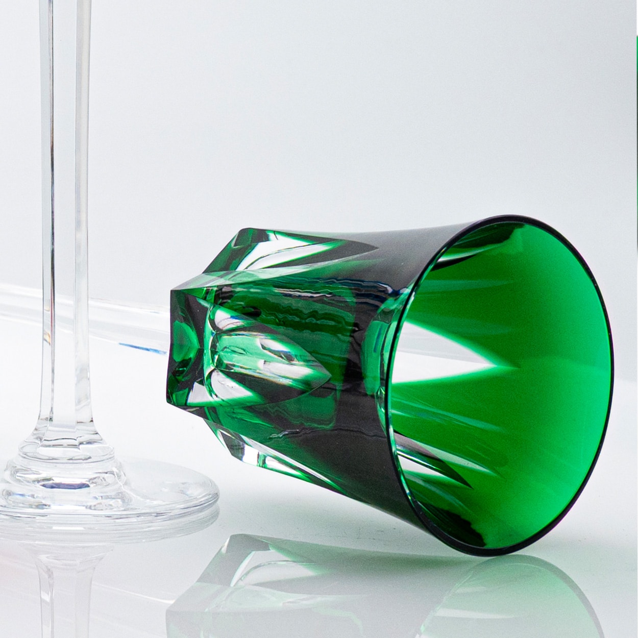 Set of 6 Multicolor Crystal Glasses, Segovie Couleurs by Sèvres, France