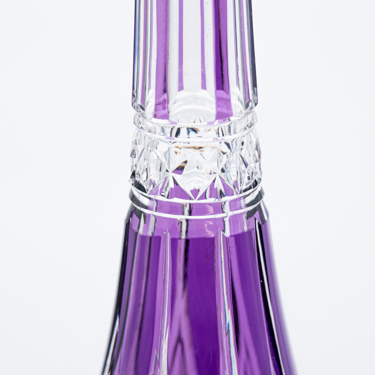Baccarat Carafe Violet Textured Crystal, France, 1930