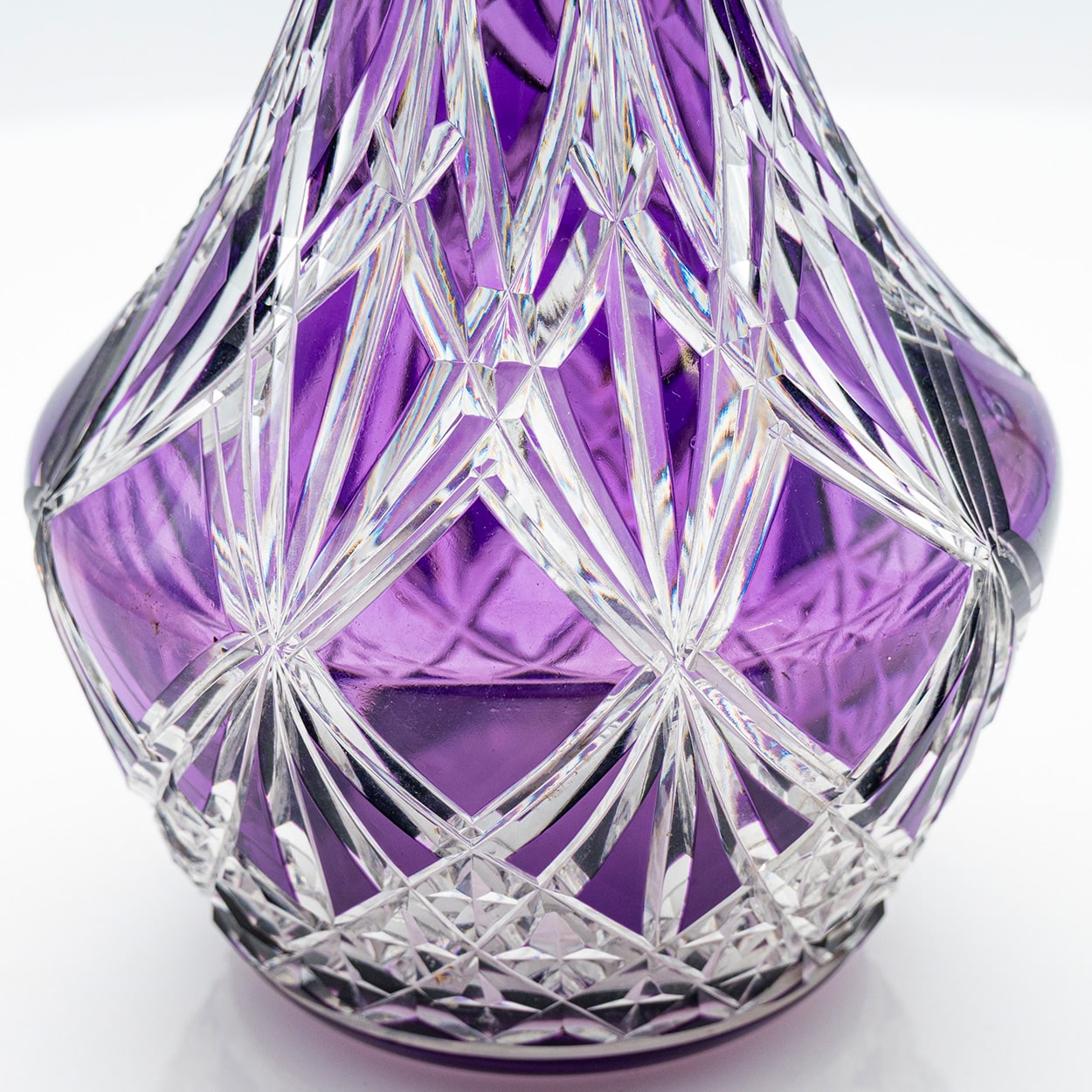 Baccarat Carafe Violet Textured Crystal, France, 1930