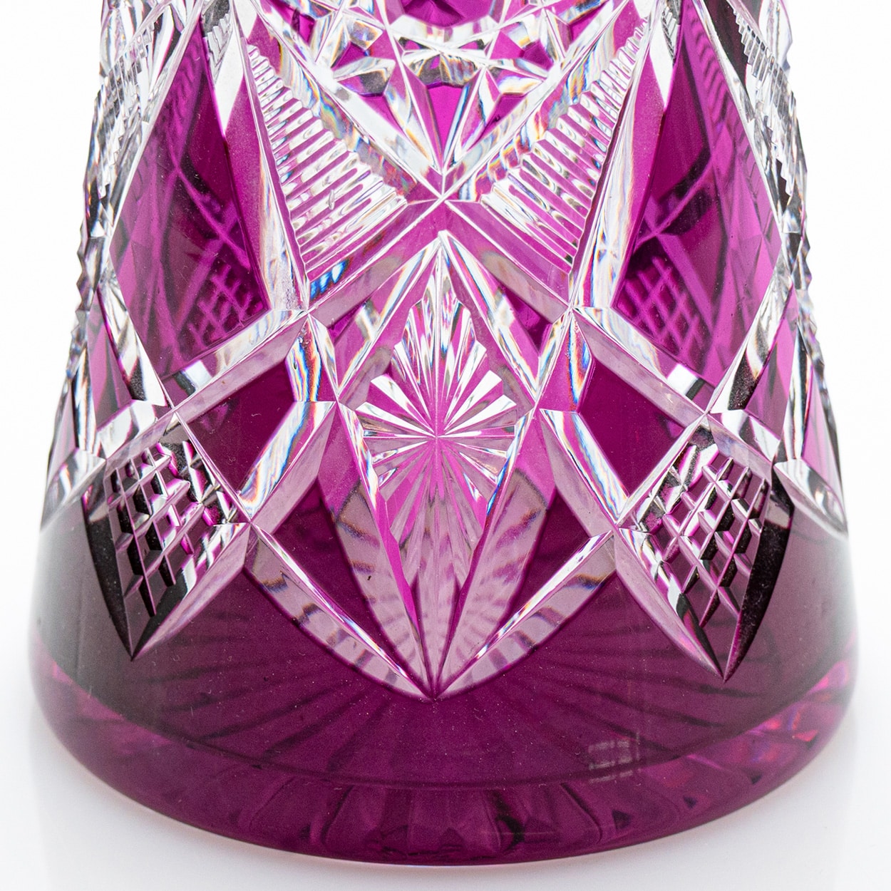 Baccarat Carafe Vibrant Pink Textured Crystal, France, 1930