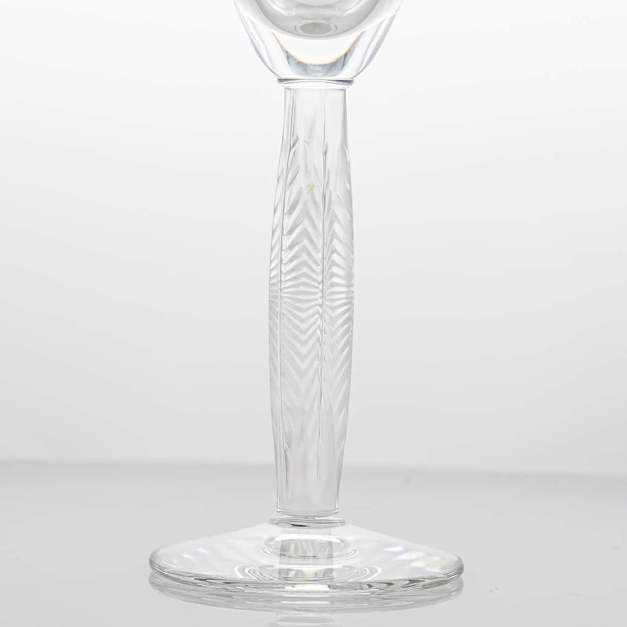 Pair of 2 Lalique Crystal Champagne Glasses, France