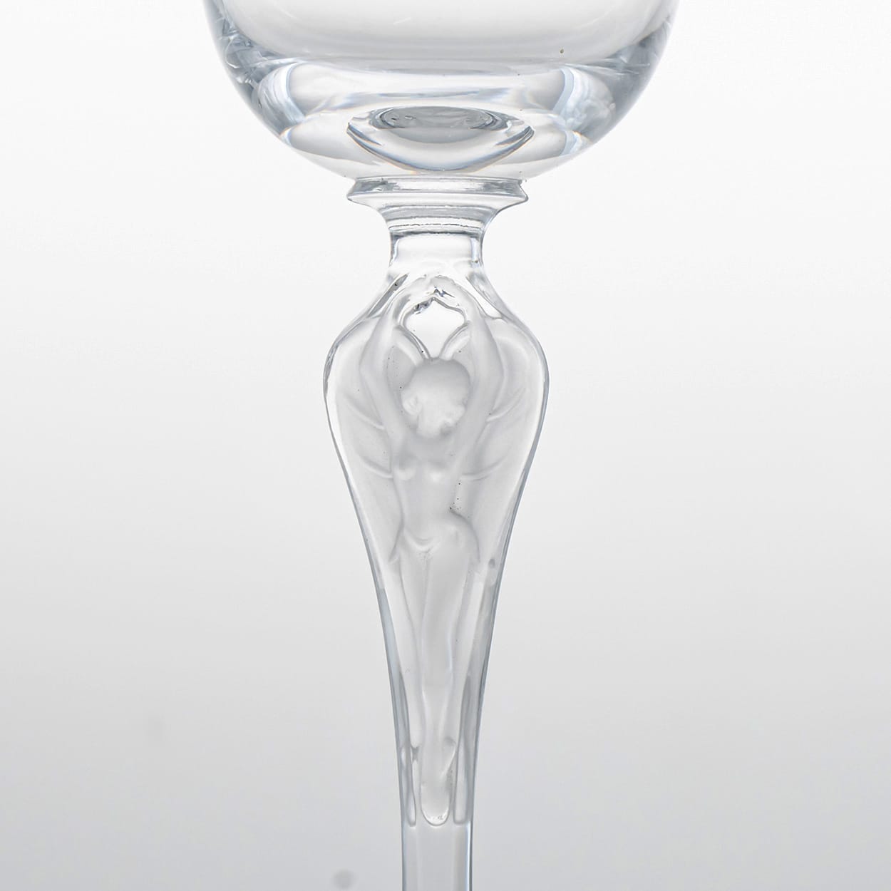 Pair of 2 Baccarat Crystal Wine Glasses, France