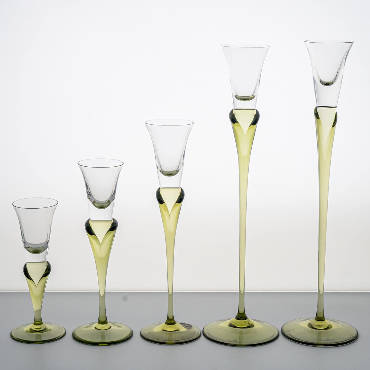 Set of 5 Rosenthal Studio Line Papyrus Candle Holders, Michael Boehm