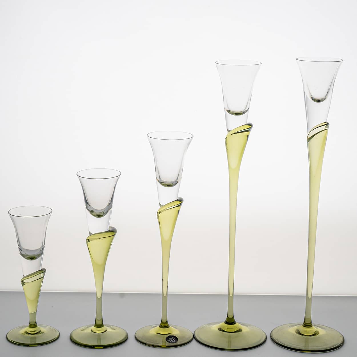 Set of 5 Rosenthal Studio Line Papyrus Candle Holders, Michael Boehm