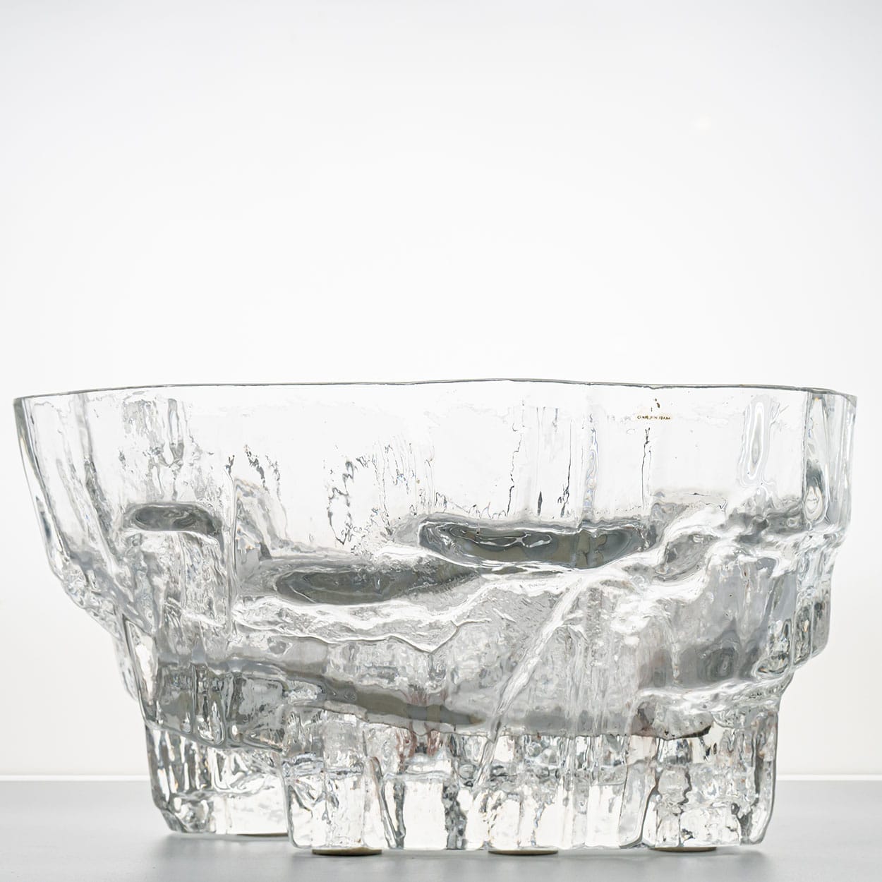 Set Tapio Wirkkala Glass Footed Bowl and Glass Vase, Inari Kantarelli, Finland