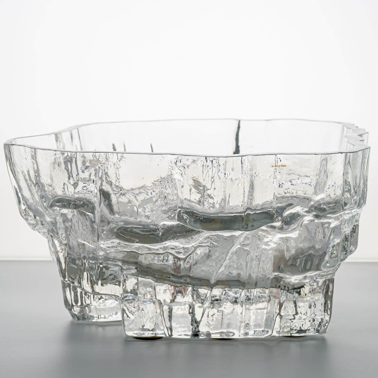 Set Tapio Wirkkala Glass Footed Bowl and Glass Vase, Inari Kantarelli, Finland