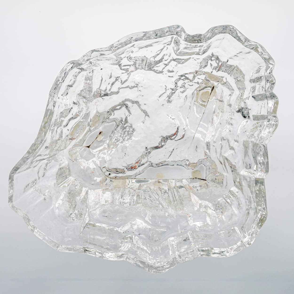 Set Tapio Wirkkala Glass Footed Bowl and Glass Vase, Inari Kantarelli, Finland