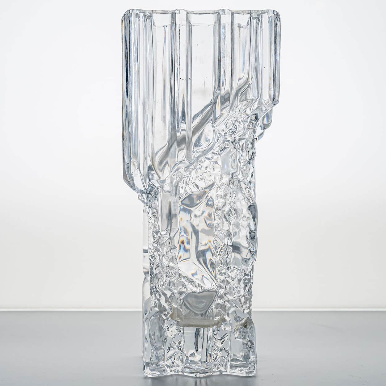 Set Tapio Wirkkala Glass Footed Bowl and Glass Vase, Inari Kantarelli, Finland