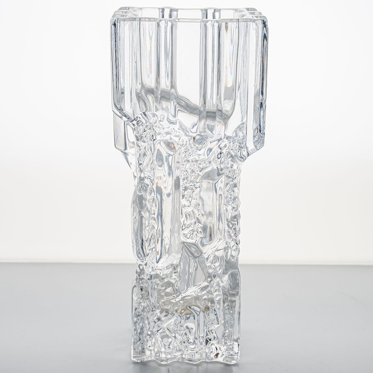 Set Tapio Wirkkala Glass Footed Bowl and Glass Vase, Inari Kantarelli, Finland