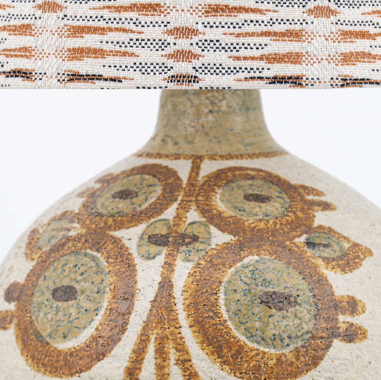 1 of the 2 Soholm Ceramic Table Lamps with Custom Lampshades, Noomi Backhausen