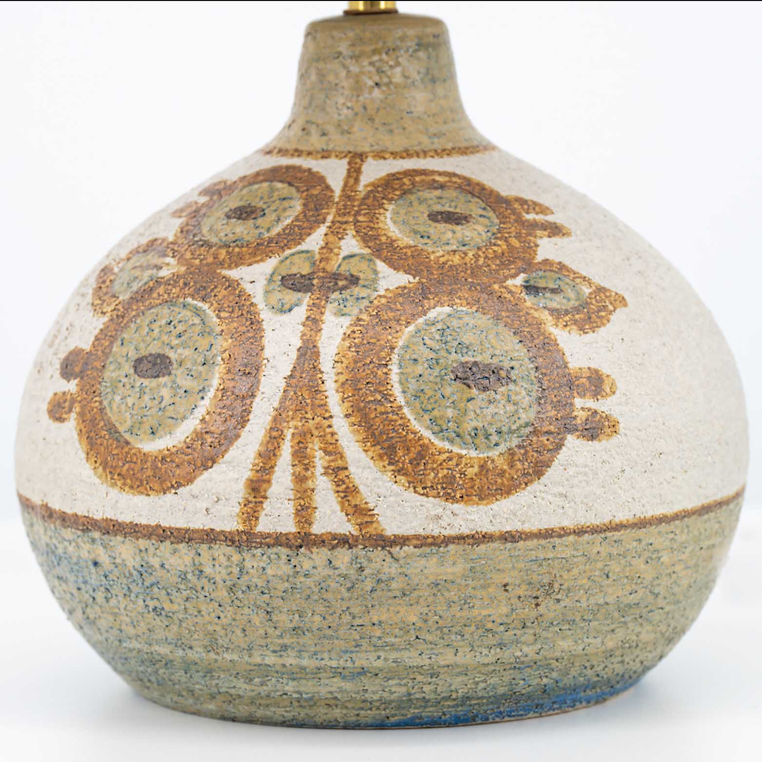 1 of the 2 Soholm Ceramic Table Lamps with Custom Lampshades, Noomi Backhausen