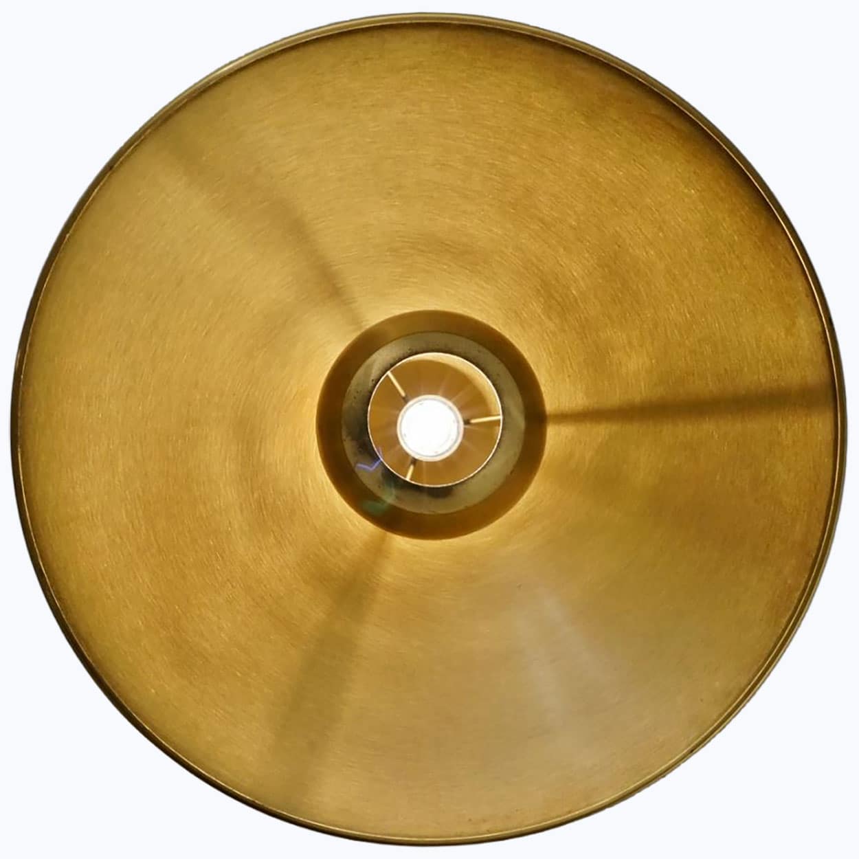 1 of the 3 Brass Onos Fixtures by Florian Schulz with Brown Cord