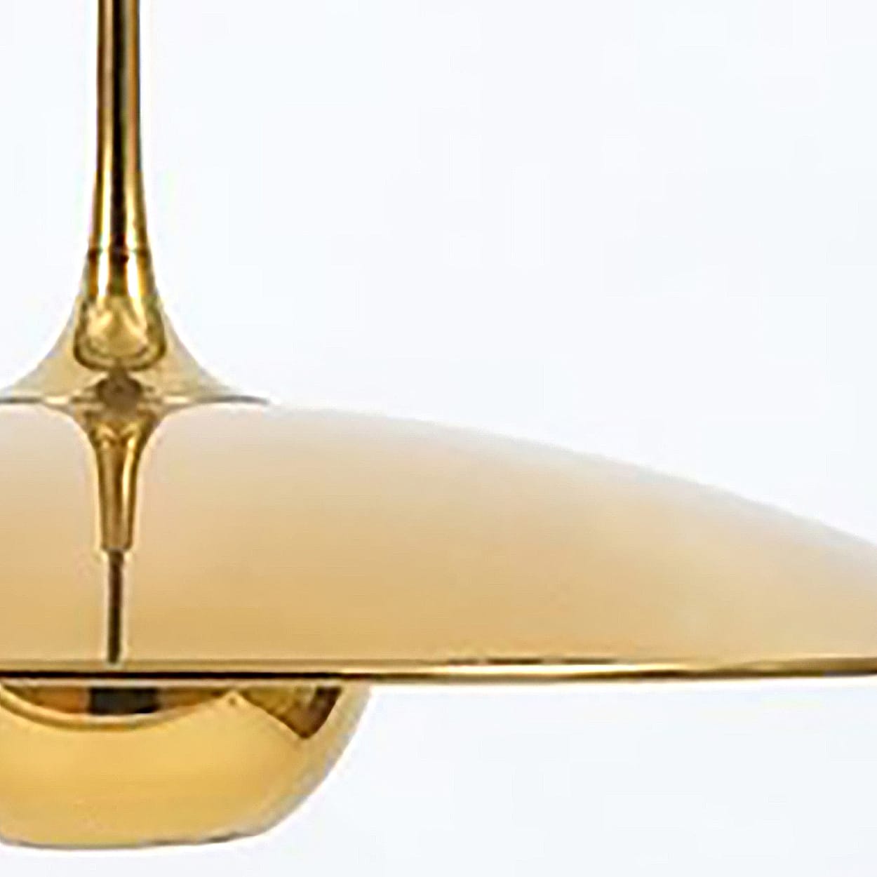 1 of the 3 Brass Onos Fixtures by Florian Schulz with Brown Cord