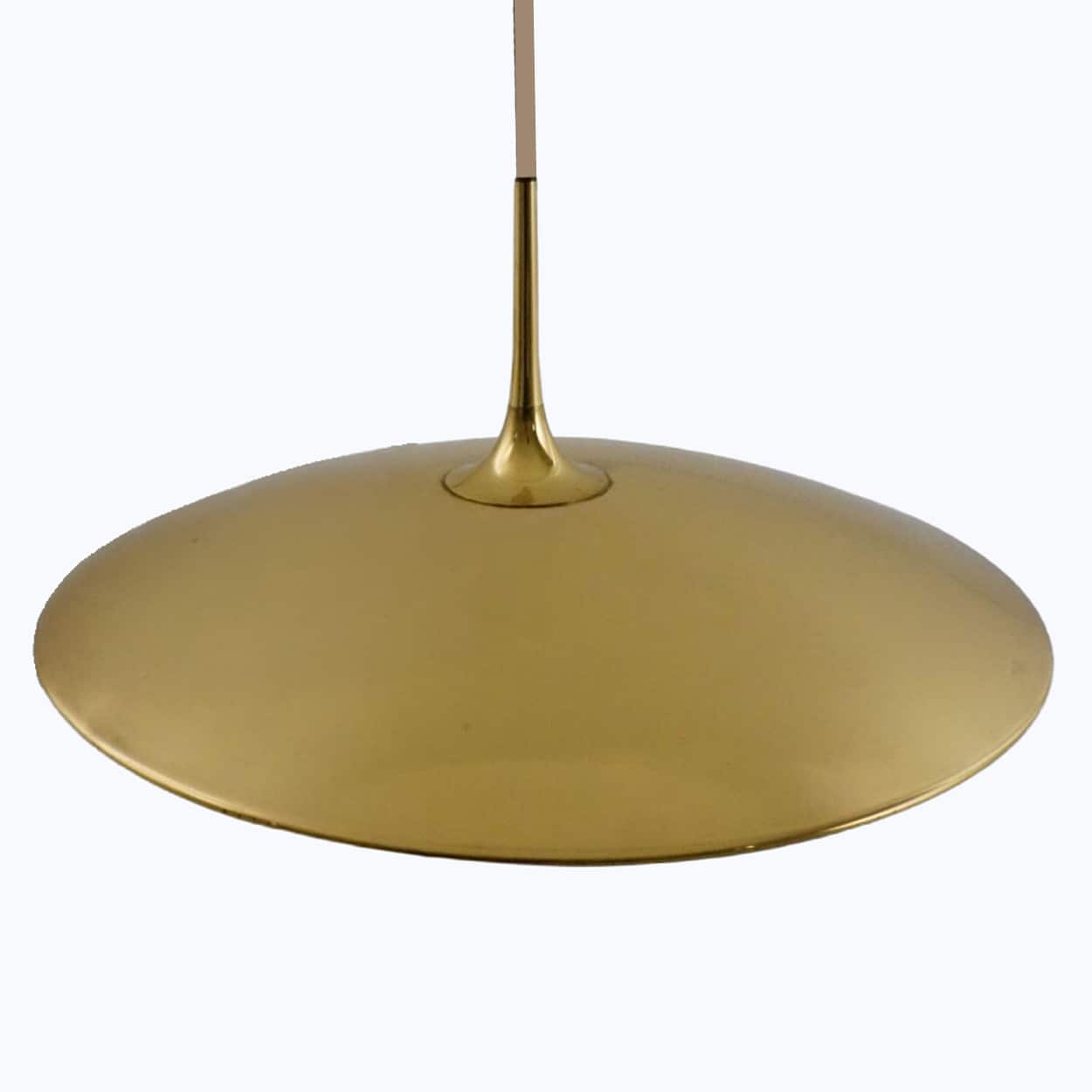 1 of the 3 Brass Onos Fixtures by Florian Schulz with Brown Cord