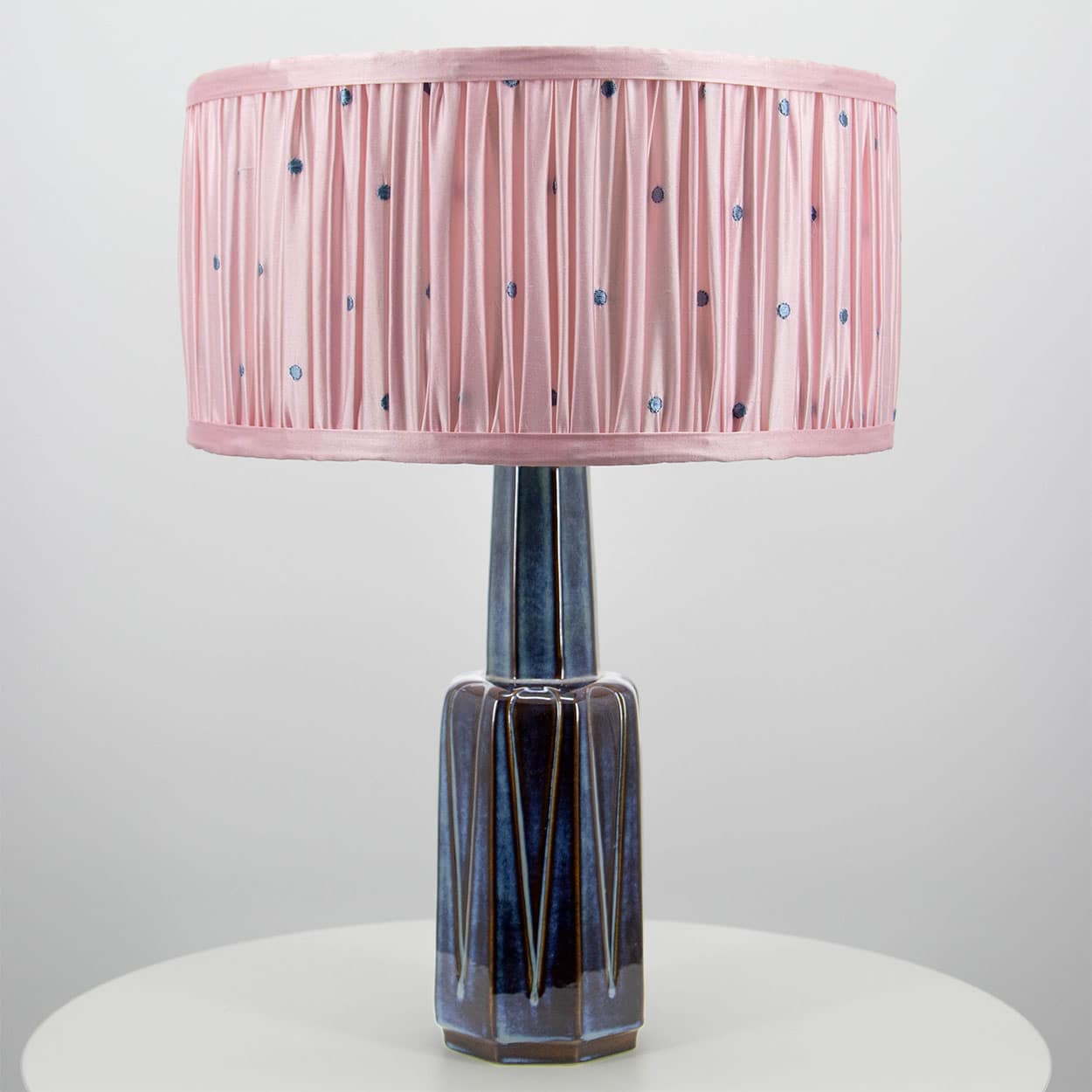 1 of the 2 Soholm Table Lamps with New Custom Made Pleated Lampshade, 1960s