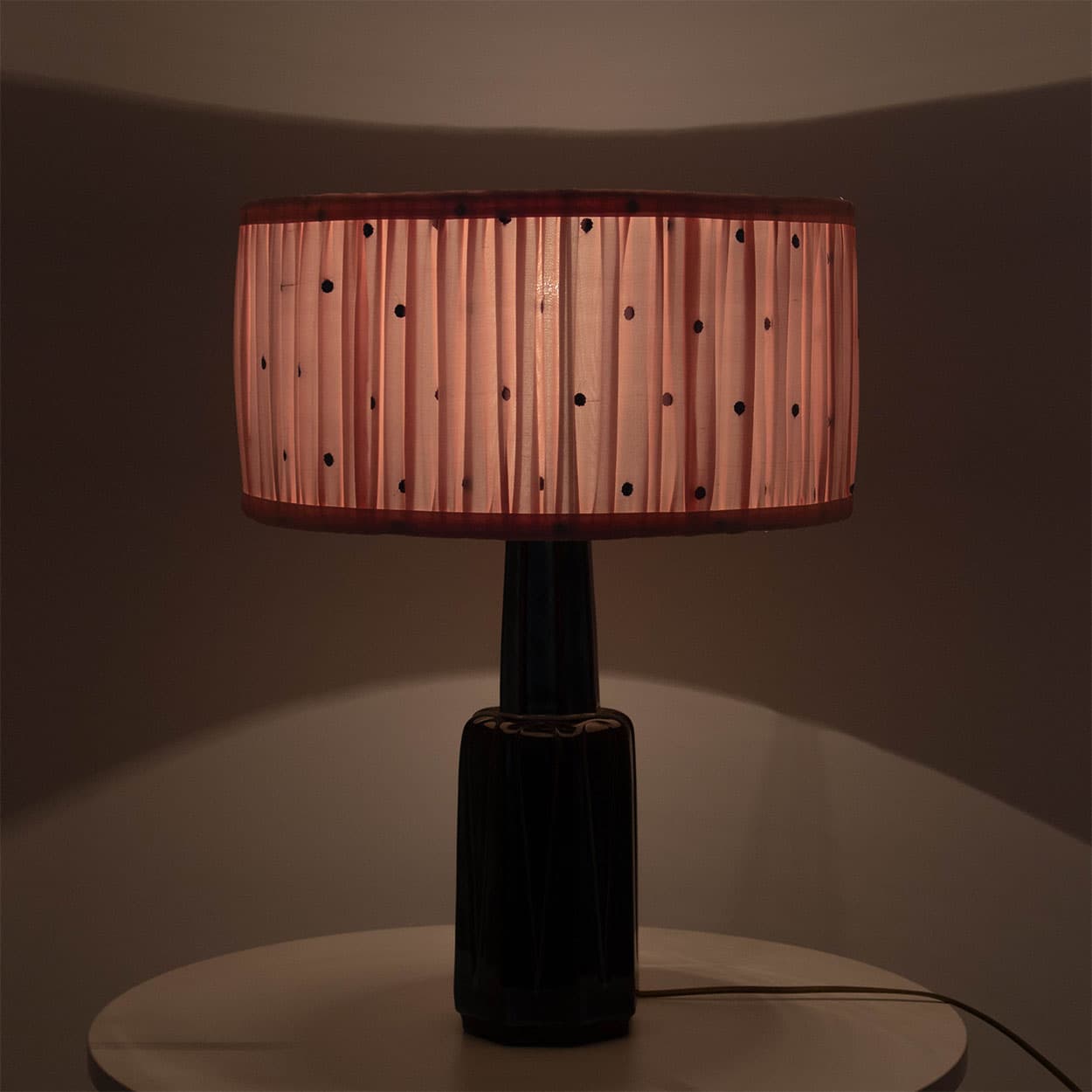 1 of the 2 Soholm Table Lamps with New Custom Made Pleated Lampshade, 1960s