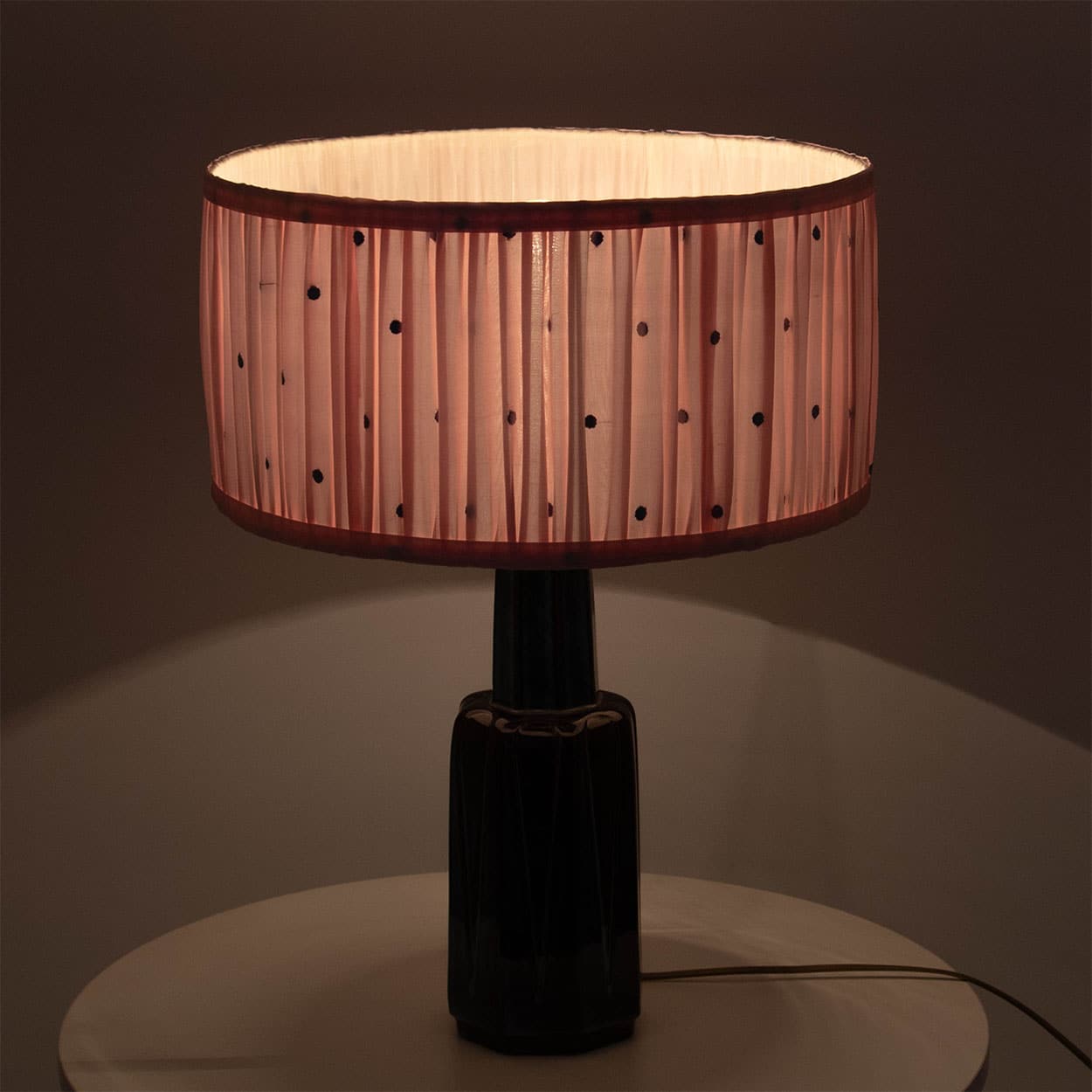 1 of the 2 Soholm Table Lamps with New Custom Made Pleated Lampshade, 1960s