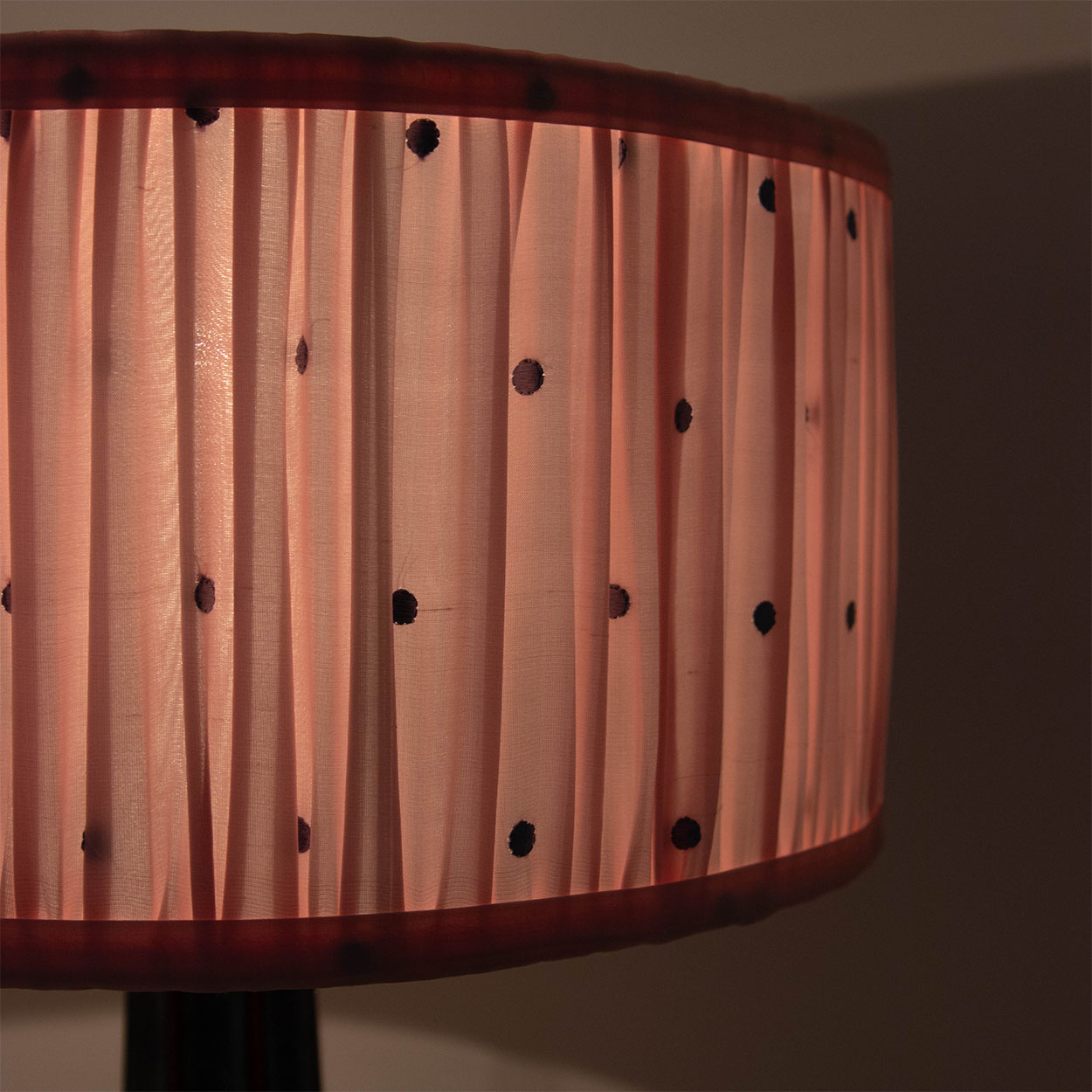 1 of the 2 Soholm Table Lamps with New Custom Made Pleated Lampshade, 1960s