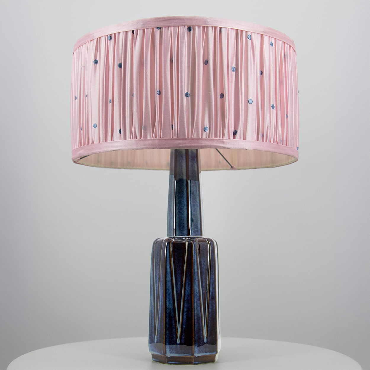 1 of the 2 Soholm Table Lamps with New Custom Made Pleated Lampshade, 1960s