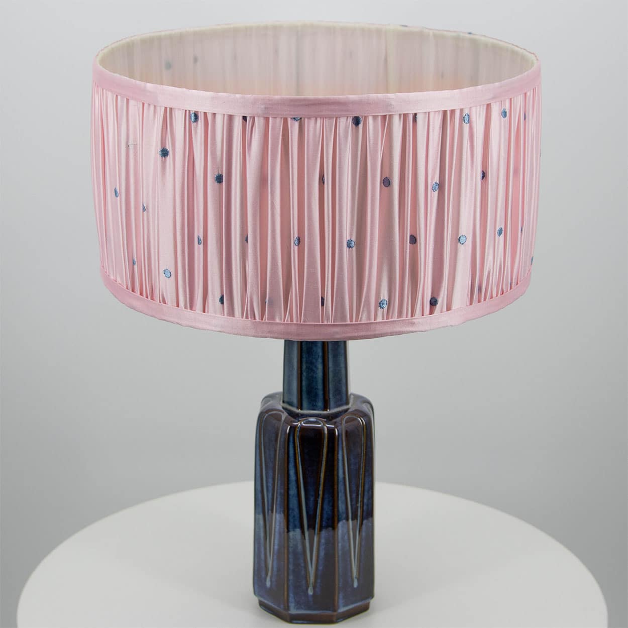 1 of the 2 Soholm Table Lamps with New Custom Made Pleated Lampshade, 1960s