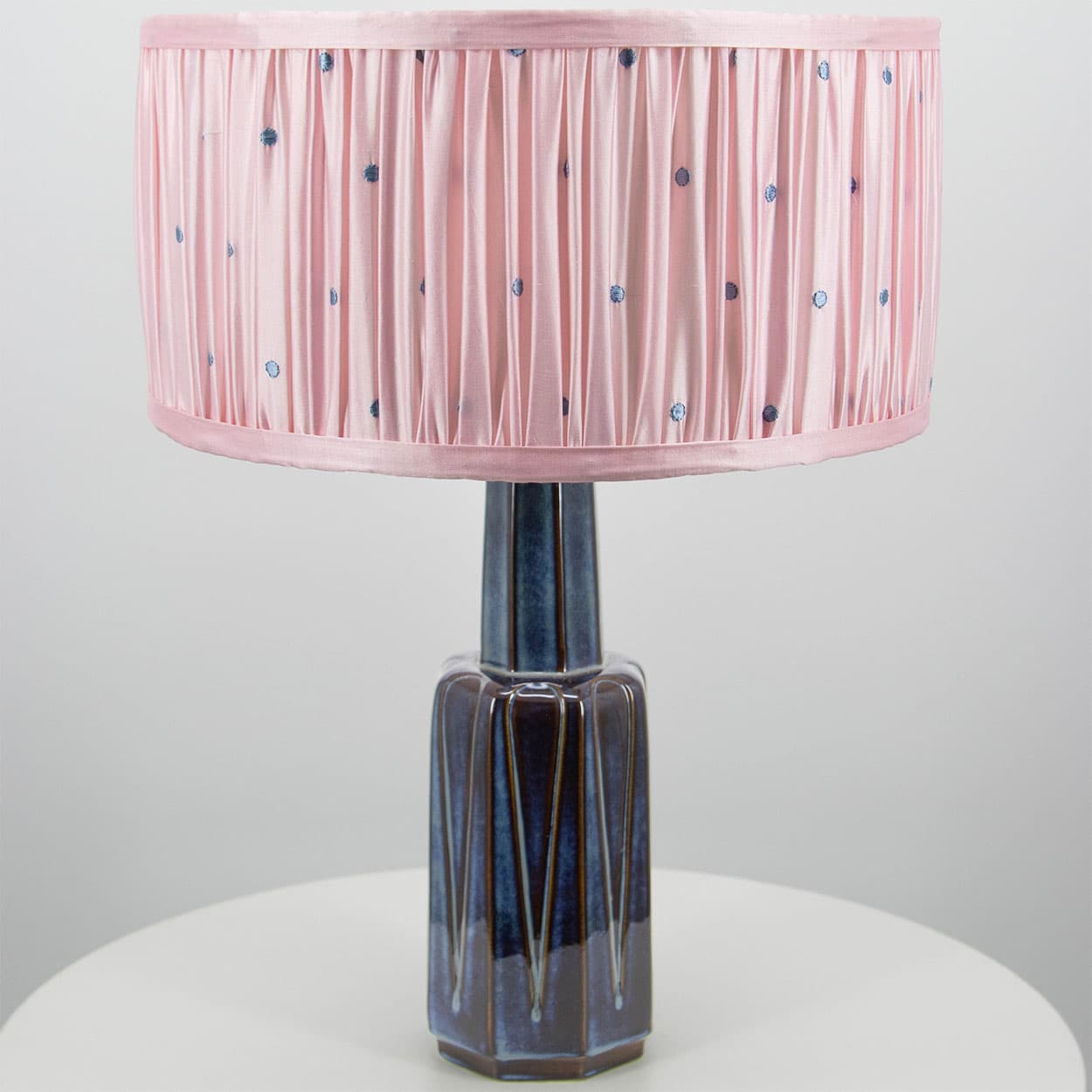 1 of the 2 Soholm Table Lamps with New Custom Made Pleated Lampshade, 1960s