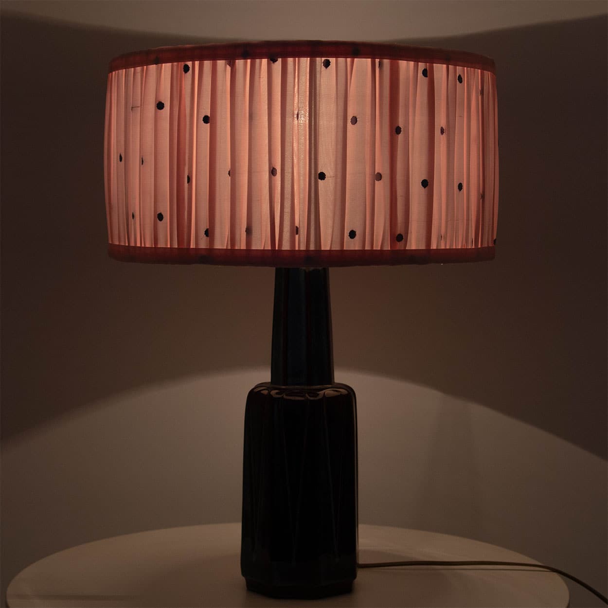 1 of the 2 Soholm Table Lamps with New Custom Made Pleated Lampshade, 1960s