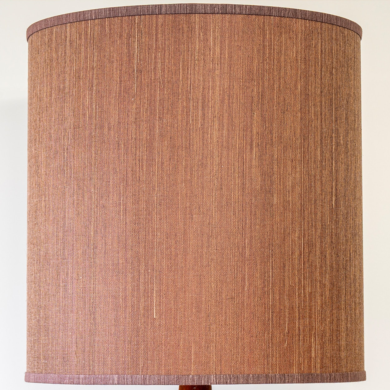 Orange Red Volcanic Glazed Ceramic Floor Lamp, Brown Lampshade by R. Houben