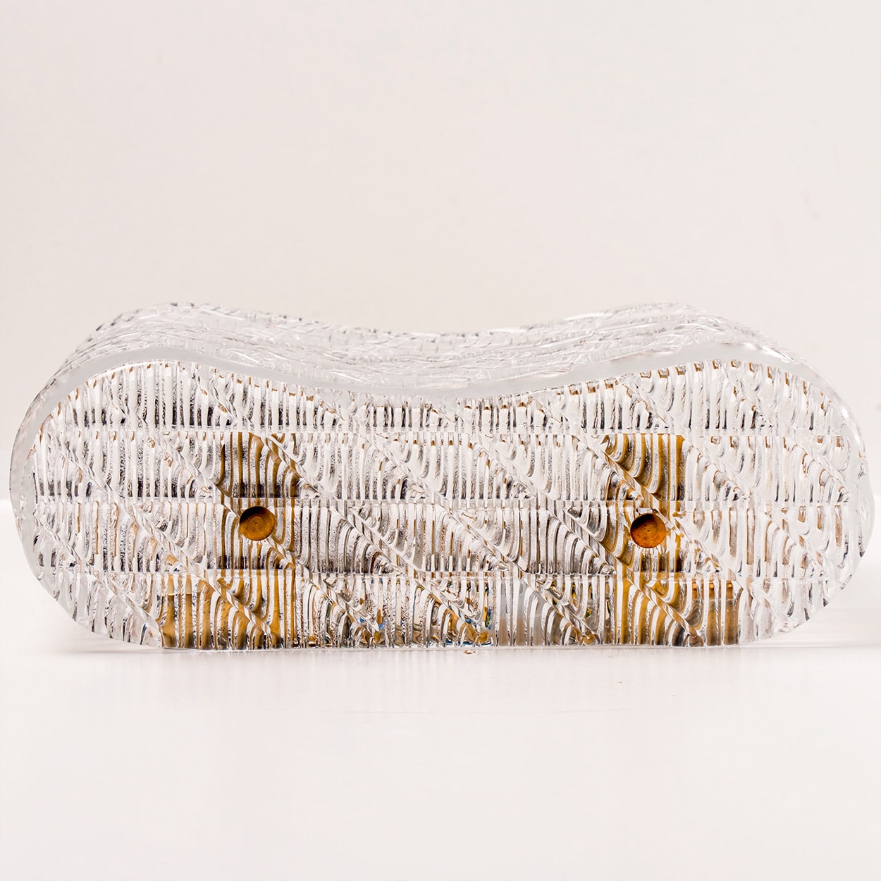 Several Square Wall Lights Ribbed Glass, Italy