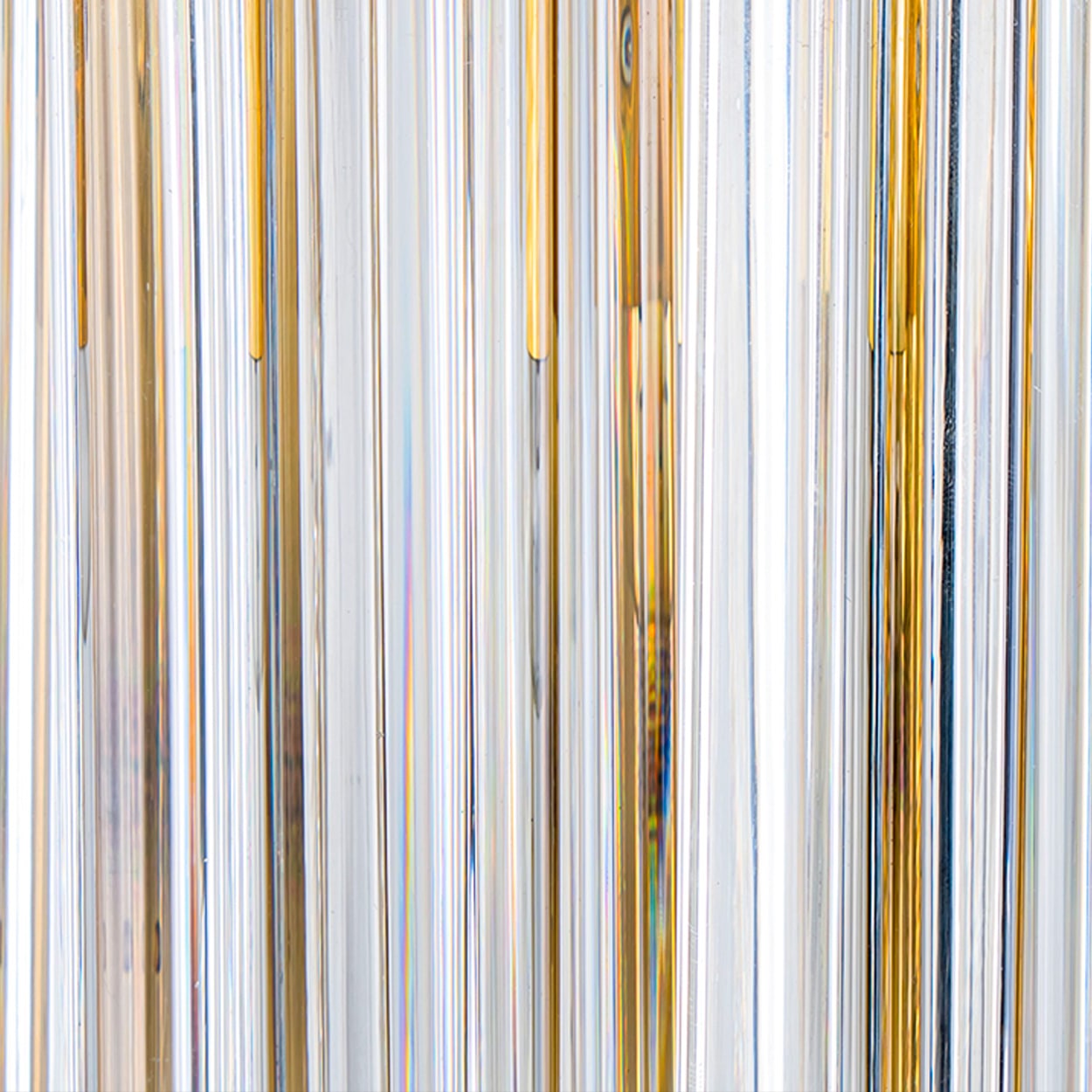 1 of the 10 Clear Gold Glass Brass Sconces in the style of Venini, Italy 1970