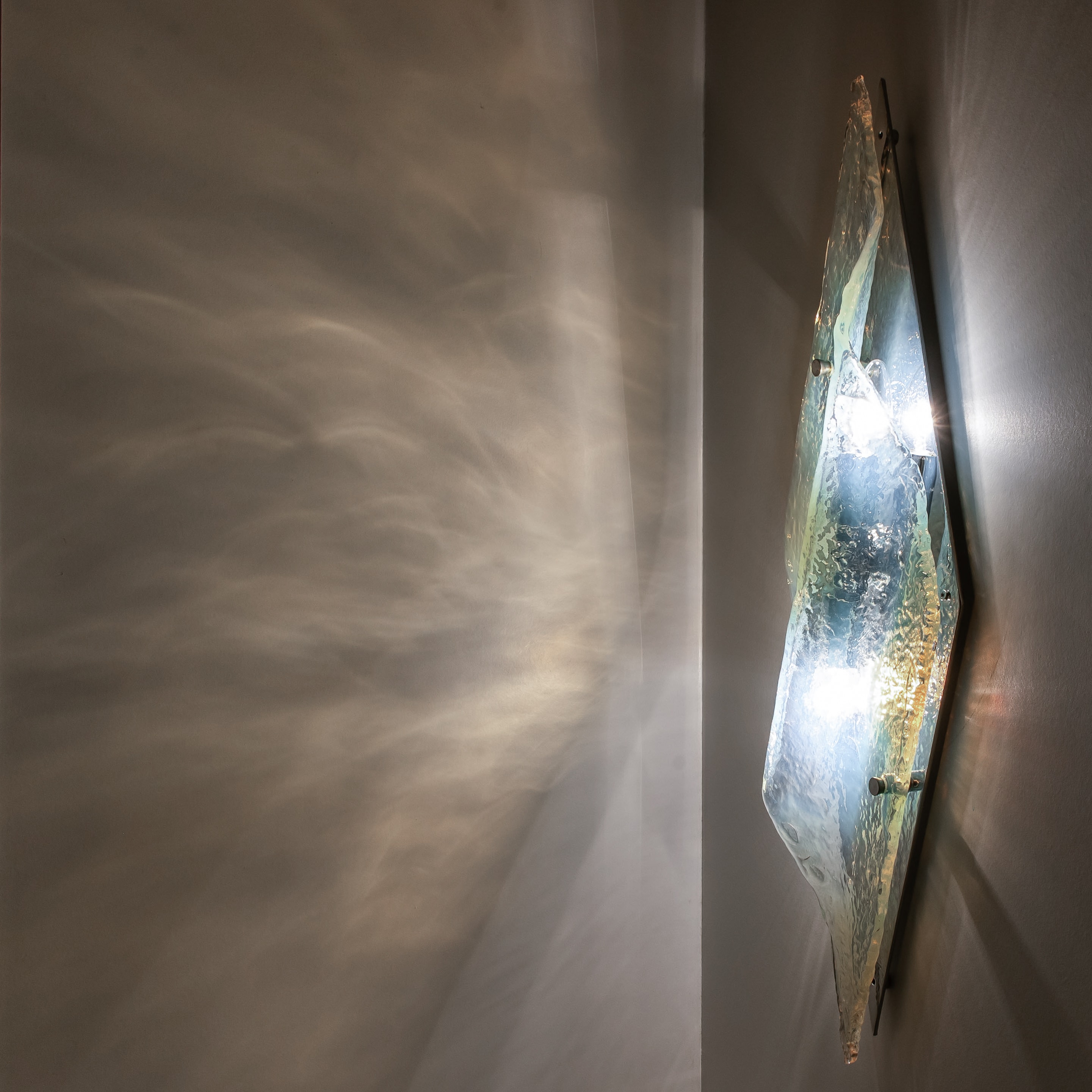 1 of the 2 Large Nason Wall lights for Mazzega Murano Iridescent Glass, 1970 (Copy)
