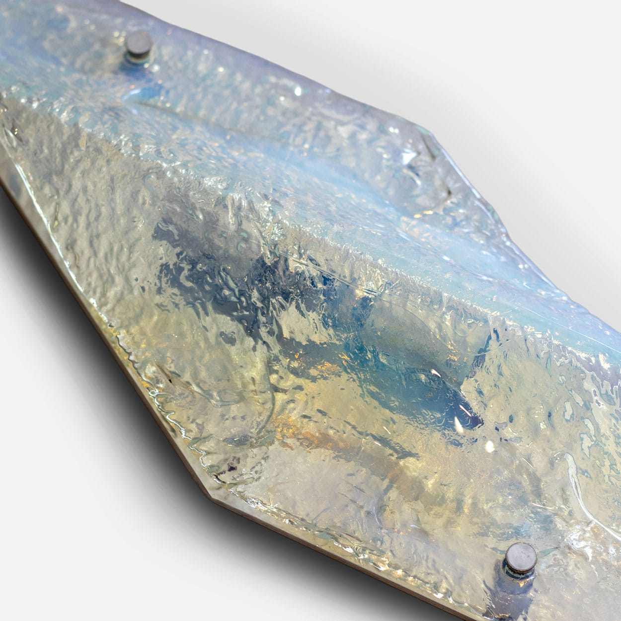 1 of the 2 Large Nason Wall lights for Mazzega Murano Iridescent Glass, 1970 (Copy)