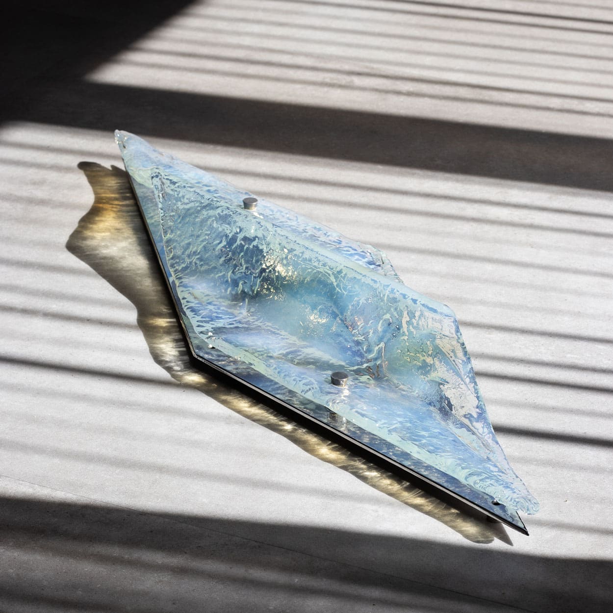 1 of the 2 Large Nason Wall lights for Mazzega Murano Iridescent Glass, 1970 (Copy)