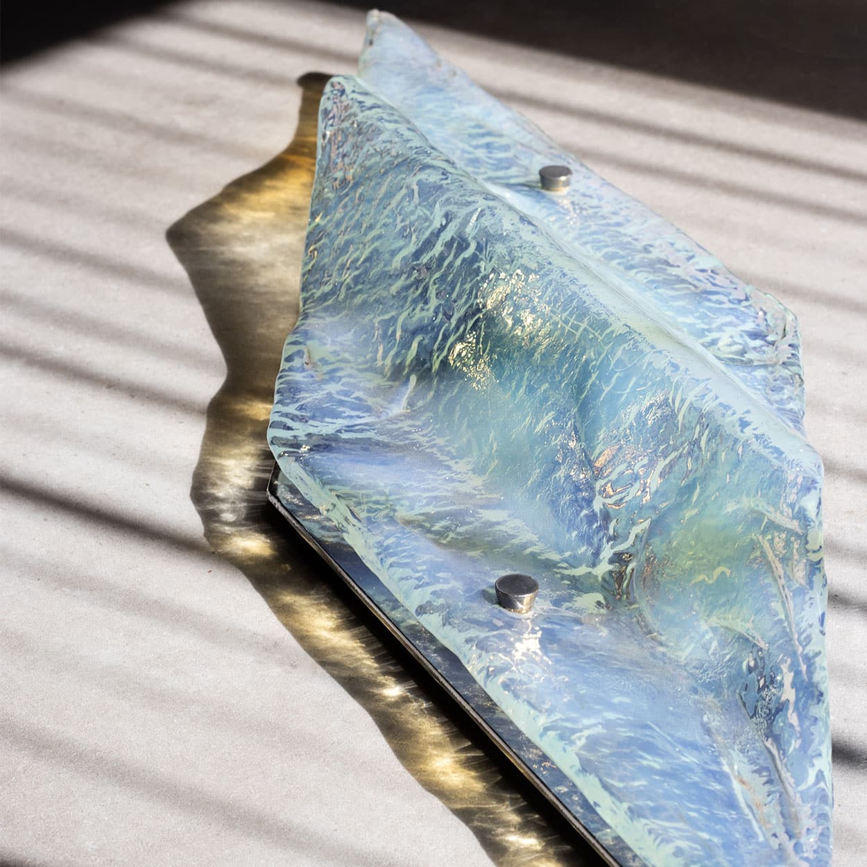 1 of the 2 Large Nason Wall lights for Mazzega Murano Iridescent Glass, 1970 (Copy)