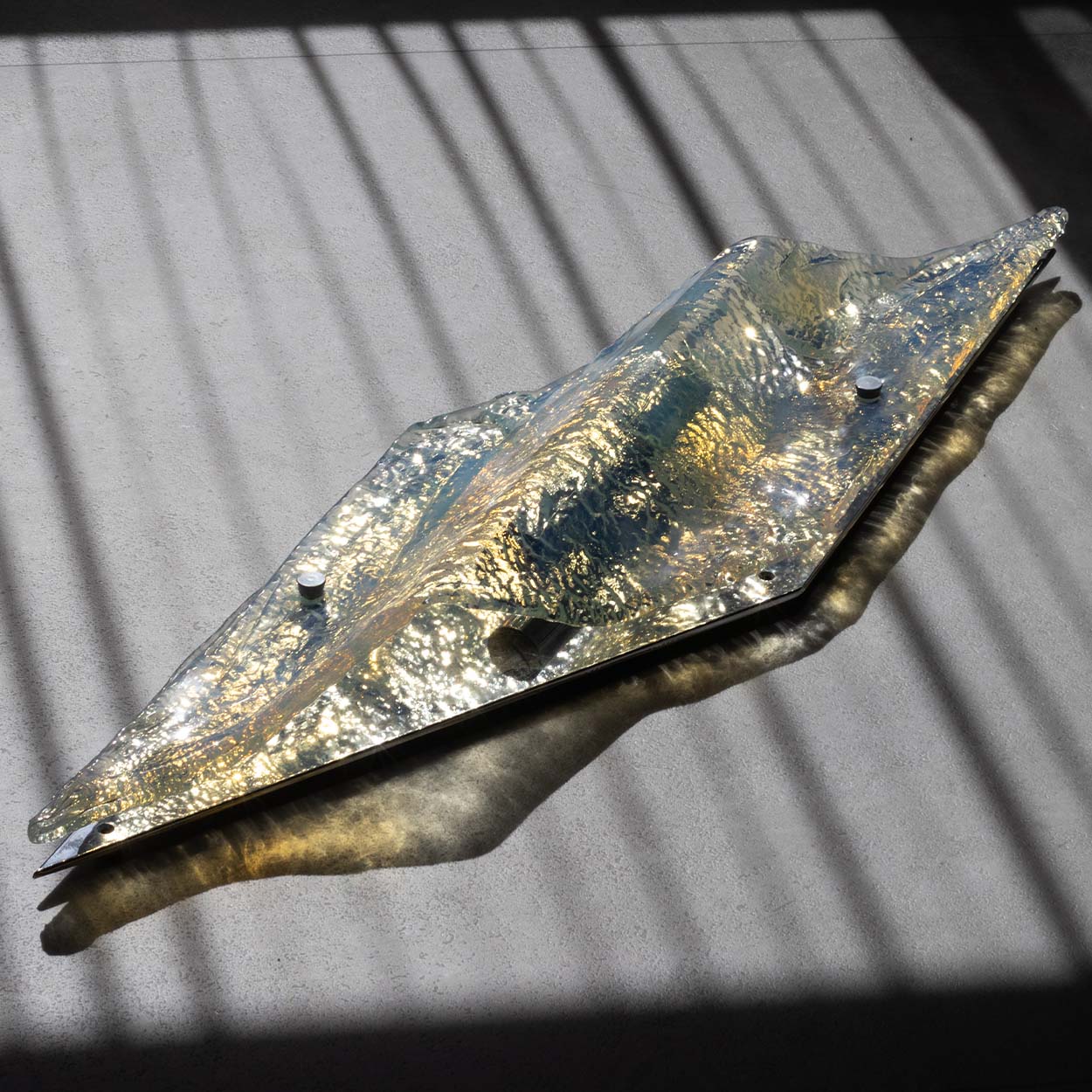 1 of the 2 Large Nason Wall lights for Mazzega Murano Iridescent Glass, 1970 (Copy)