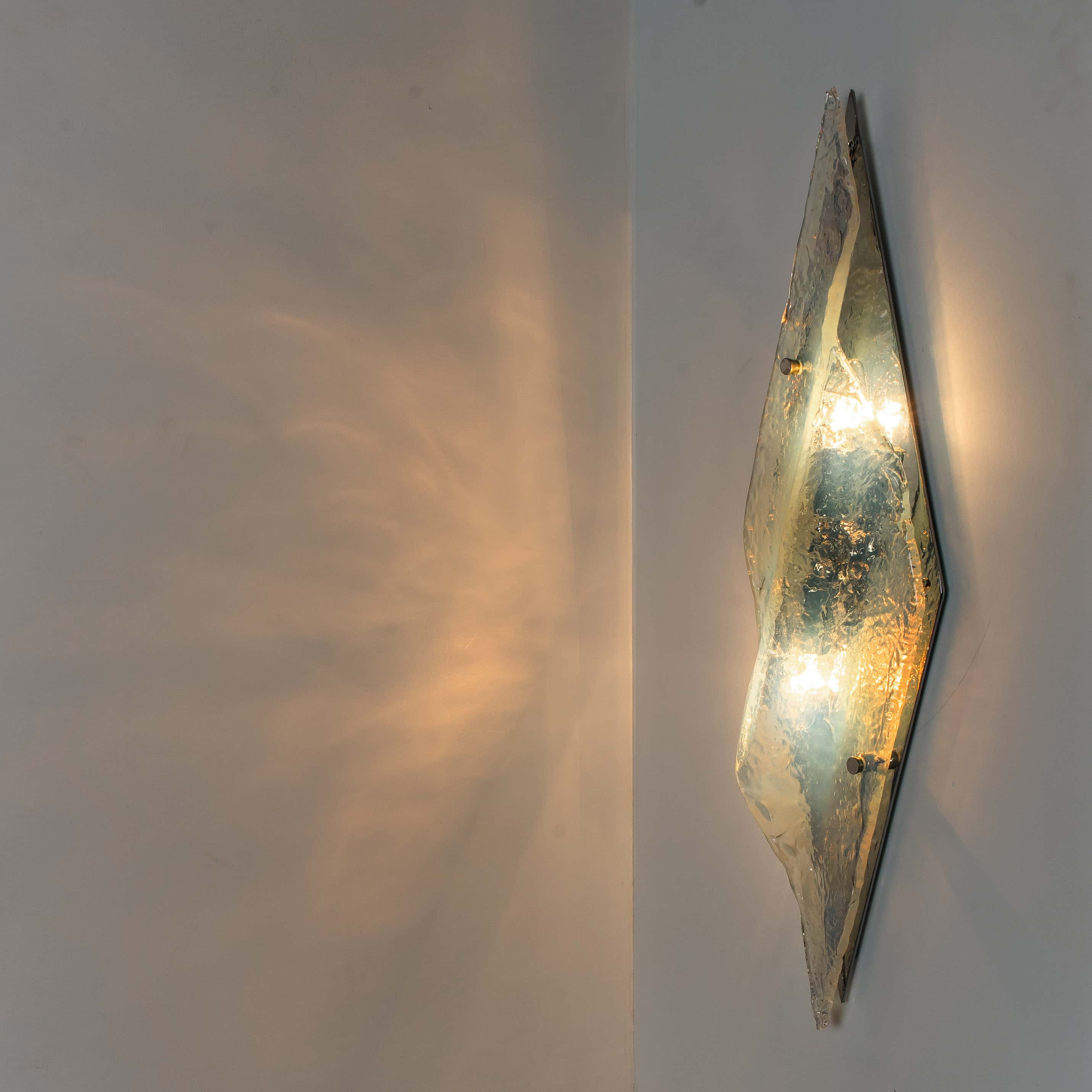 1 of the 2 Large Nason Wall lights for Mazzega Murano Iridescent Glass, 1970 (Copy)