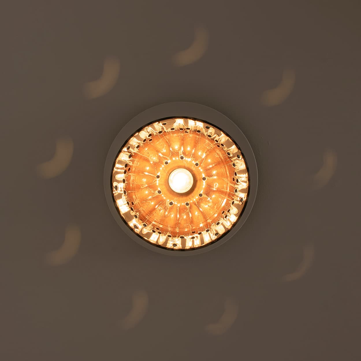 Ceramic Brown Beige Pendant in style of Axella, Denmark 1960