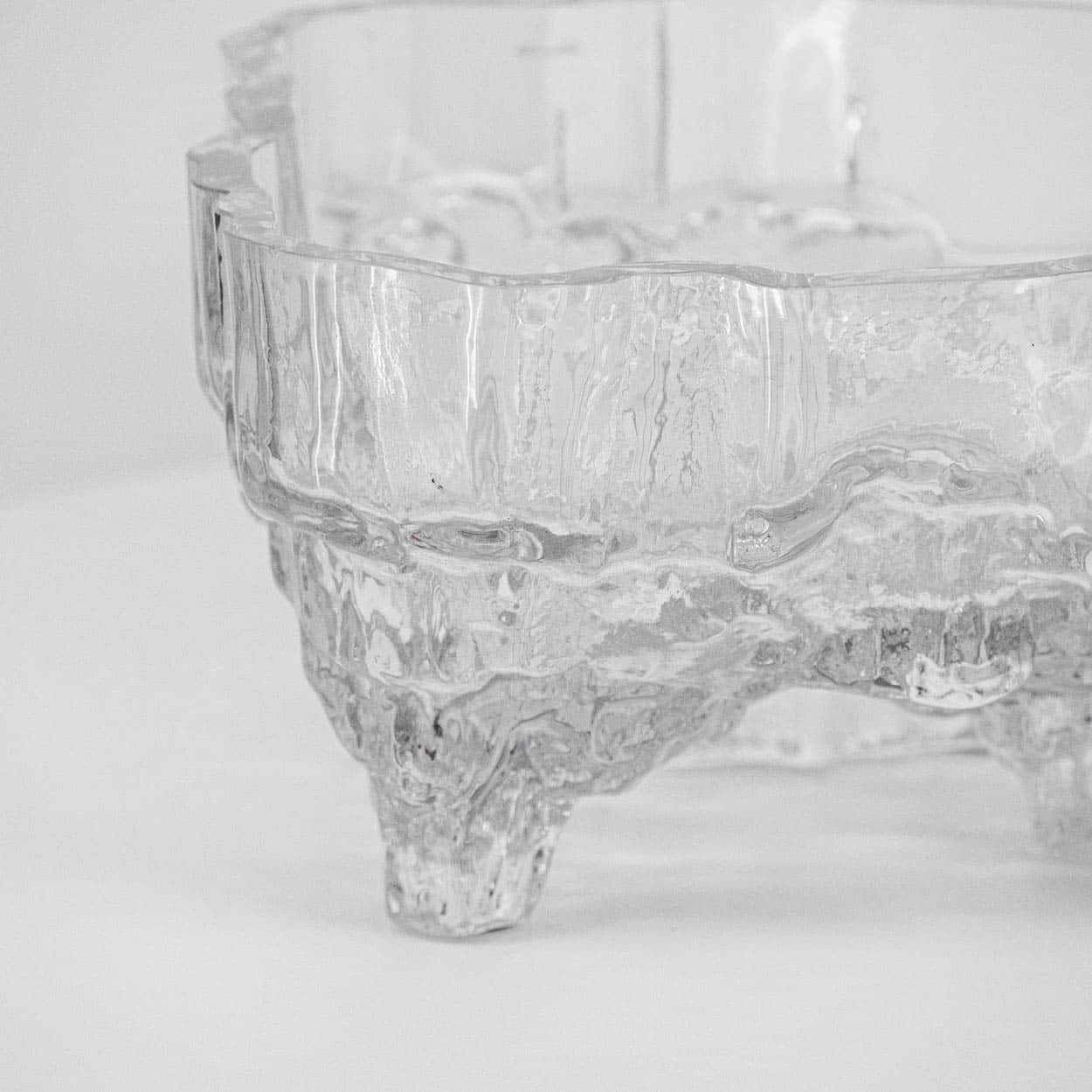 A  Set Of Tapio Large Wirkkala for Iittala Ice Glass Vases, Finland 1970
