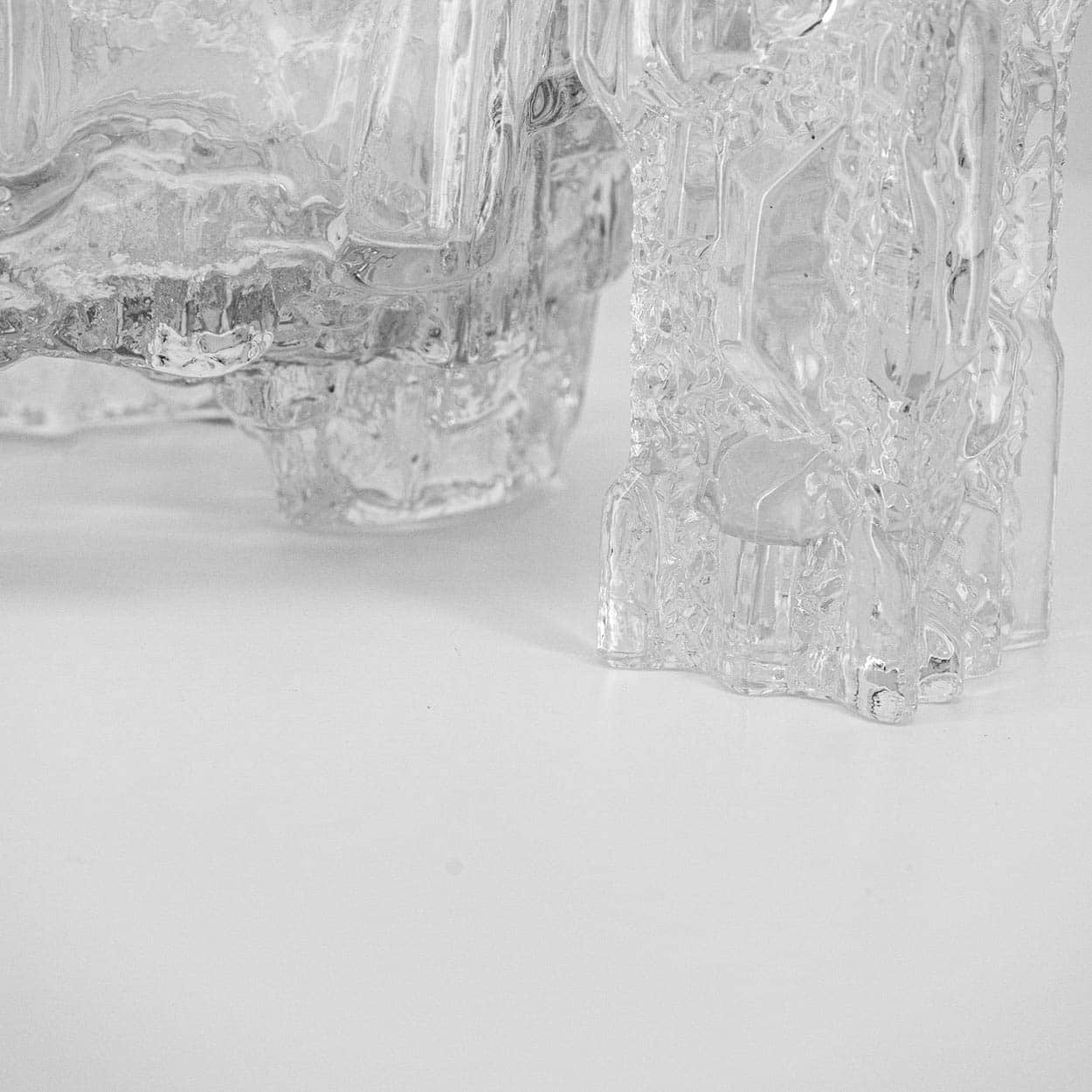 A  Set Of Tapio Large Wirkkala for Iittala Ice Glass Vases, Finland 1970