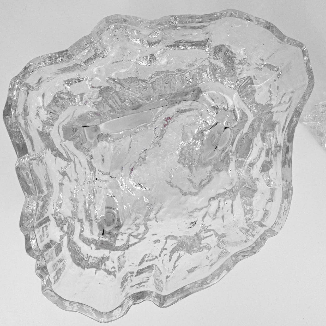 A  Set Of Tapio Large Wirkkala for Iittala Ice Glass Vases, Finland 1970
