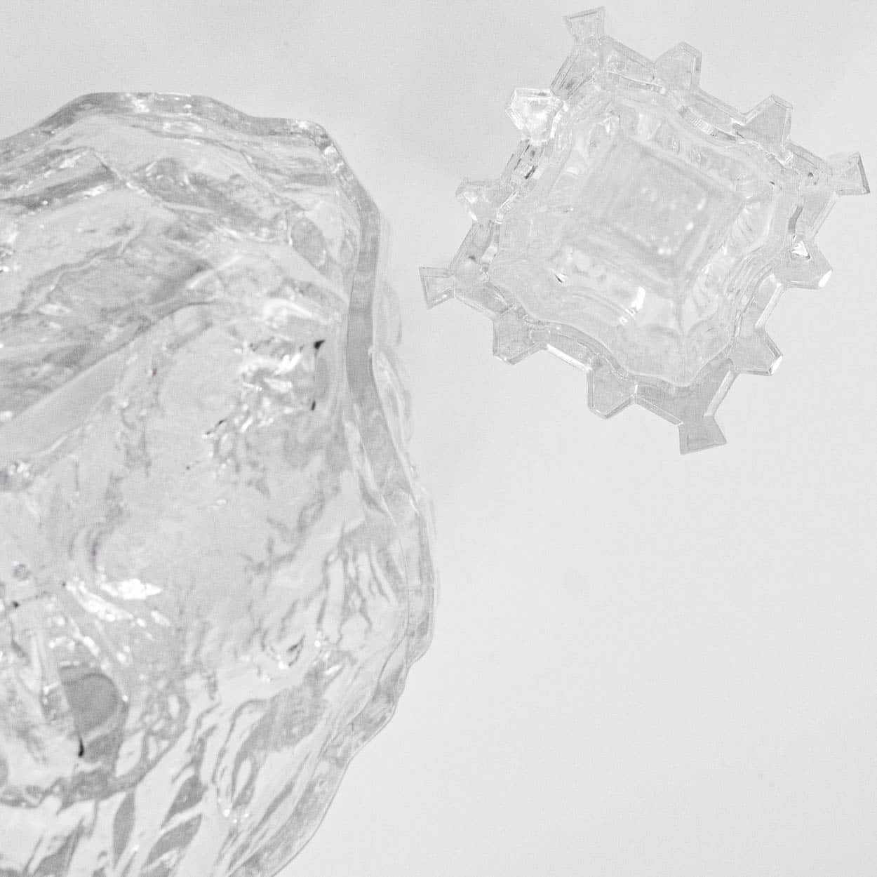 A  Set Of Tapio Large Wirkkala for Iittala Ice Glass Vases, Finland 1970