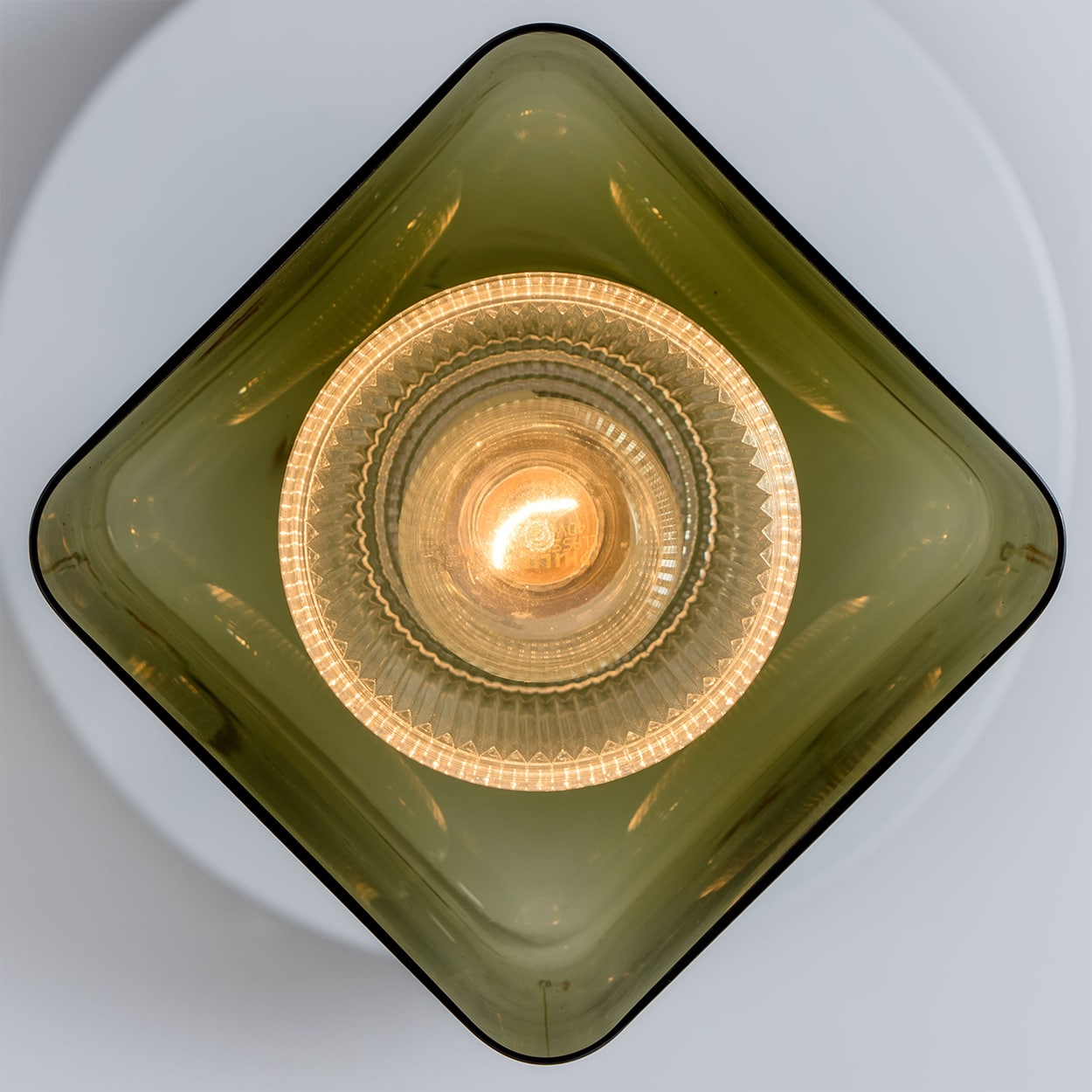 1 of the 7 Green Glass Pendants by Carl Fagerlund for Orrefors, 1960s