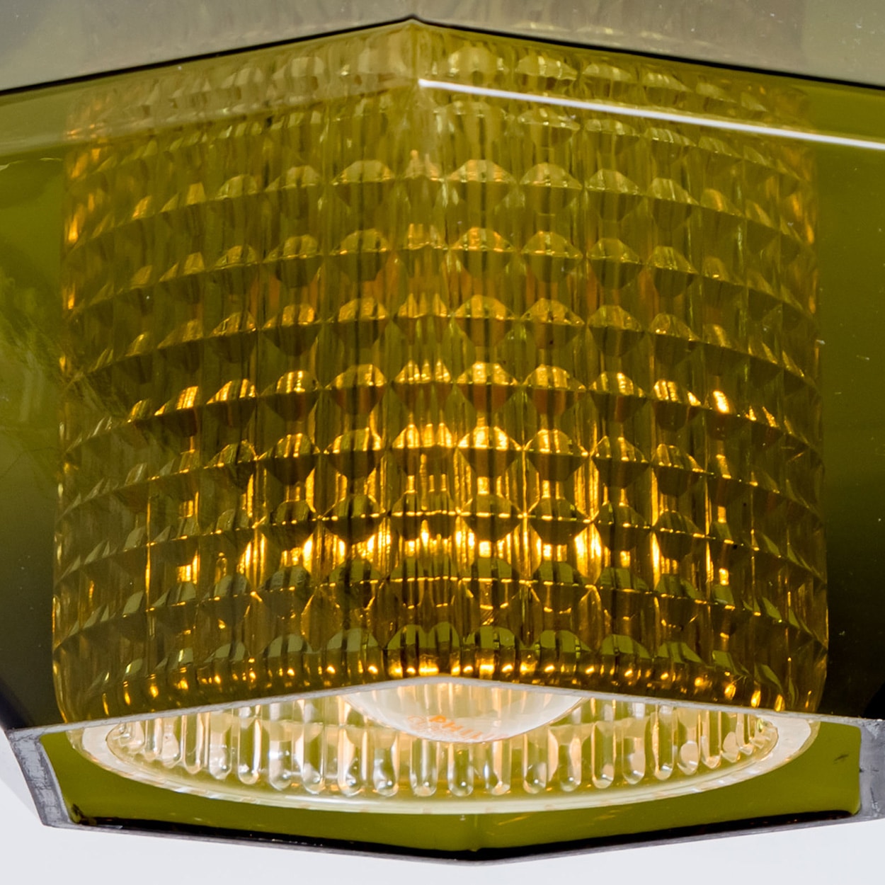 1 of the 7 Green Glass Pendants by Carl Fagerlund for Orrefors, 1960s